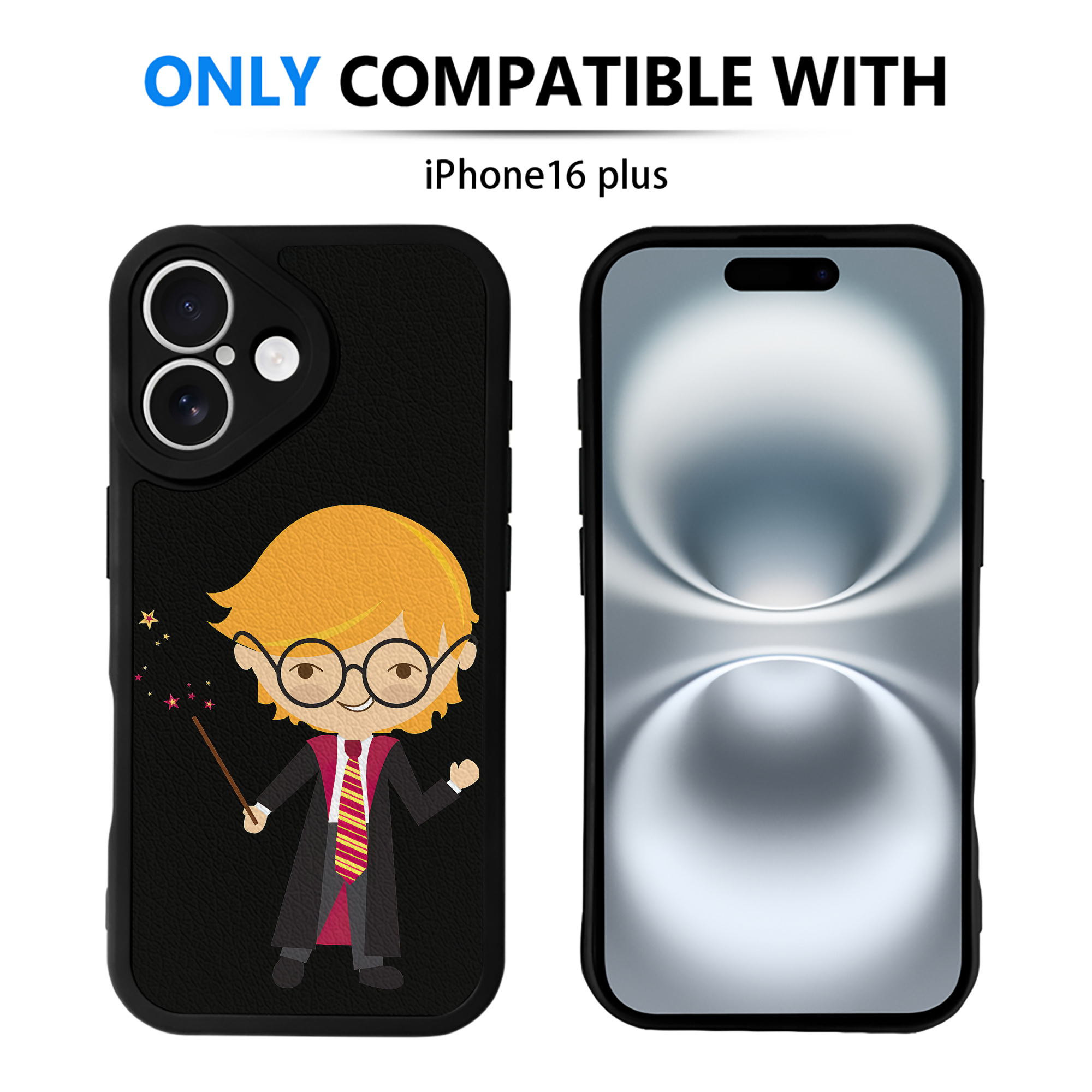 （画像用） Harry Potter ハリー・ポッターシリーズ 【iPhone 16シリーズ対応】シリコンスマホケース（レザー調） 材質：シリコン